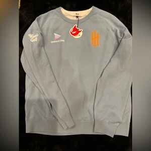 WAAC V-Neck Men's Blue Golf Sweater Size Large